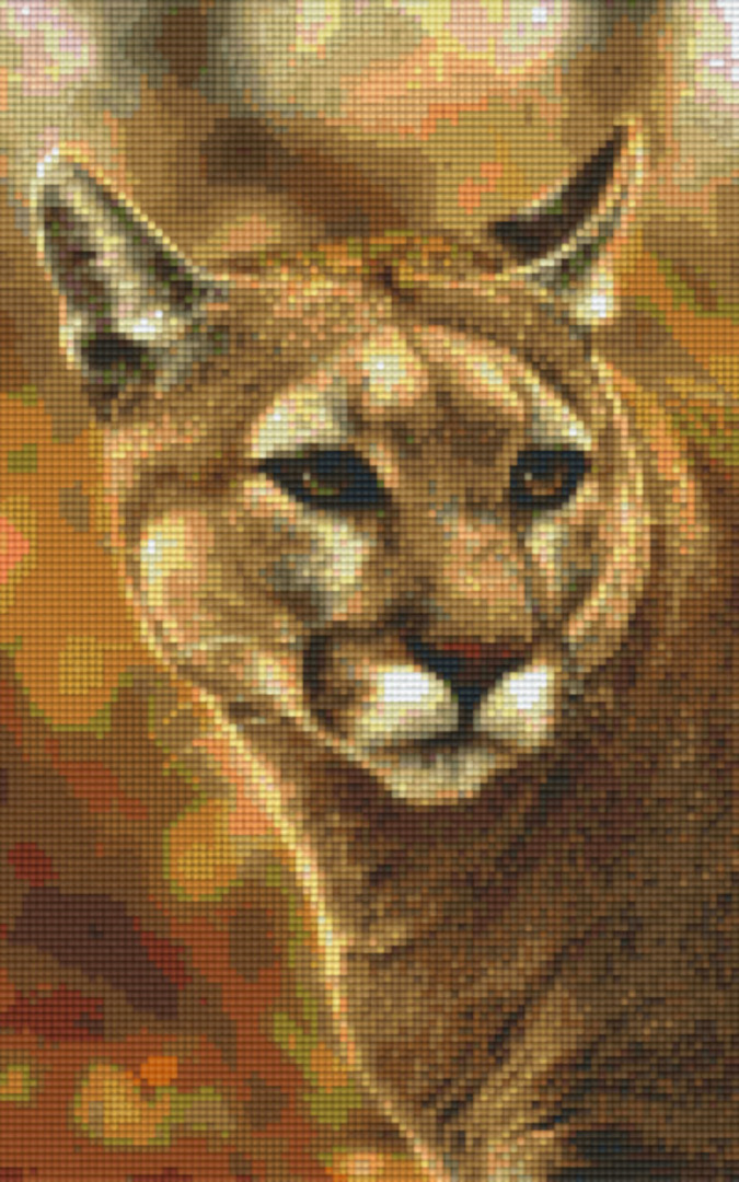 Bobcat Eight [8] Baseplate PixelHobby Mini-mosaic Art Kit image 0